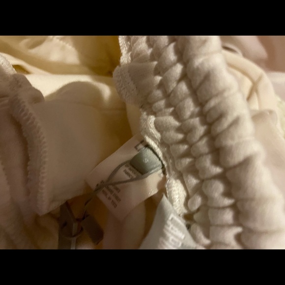 SALLY LAPOINTE Cream Ivory Sweatshirt Sweatpants Set Small NWT - Picture 5 of 6